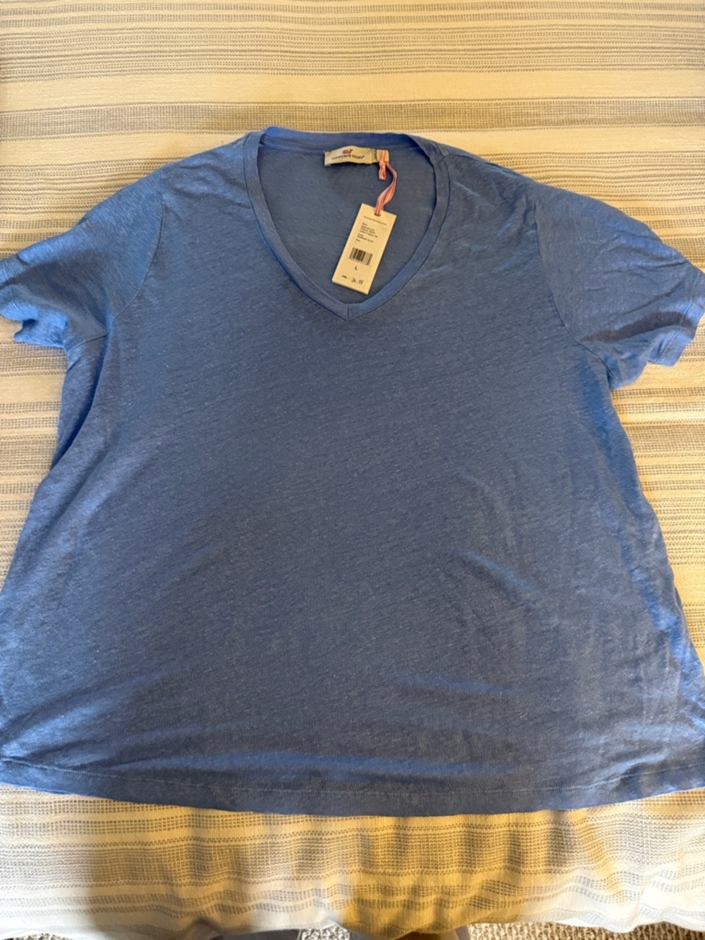 Vineyard Vines Blue V-Neck Short Sleeve Tee